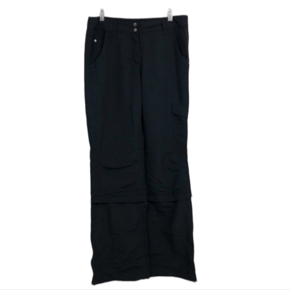 MEC Convertible Black Hiking pants zipper removable bottoms size 10 - Picture 2 of 14